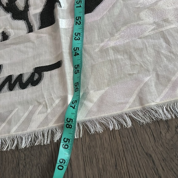 Moschino Black and White Animal Print  oversized Scarf - Picture 8 of 17